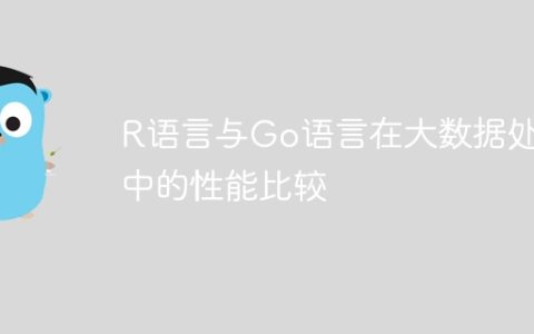 R语言与Go语言在大数据处理中的性能比较