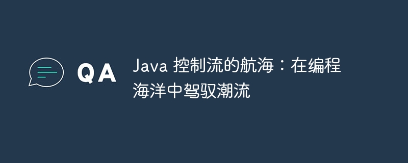 java 控制流的航海：在编程海洋中驾驭潮流