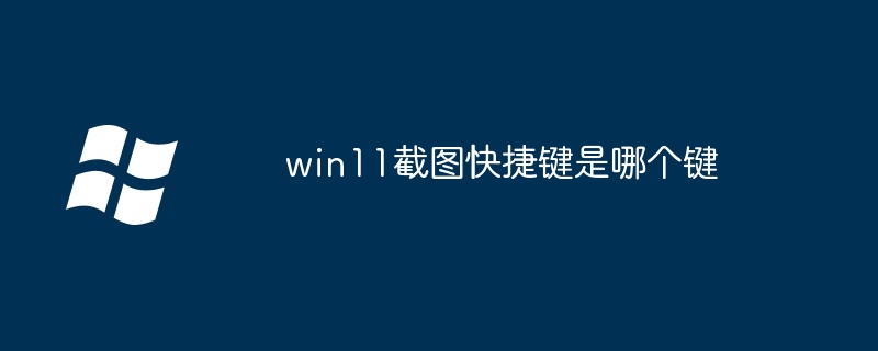 win11截图快捷键是哪个键？win11截图的快捷键介绍