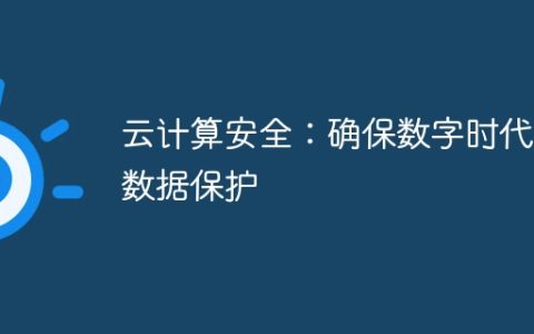 云计算安全：确保数字时代的数据保护