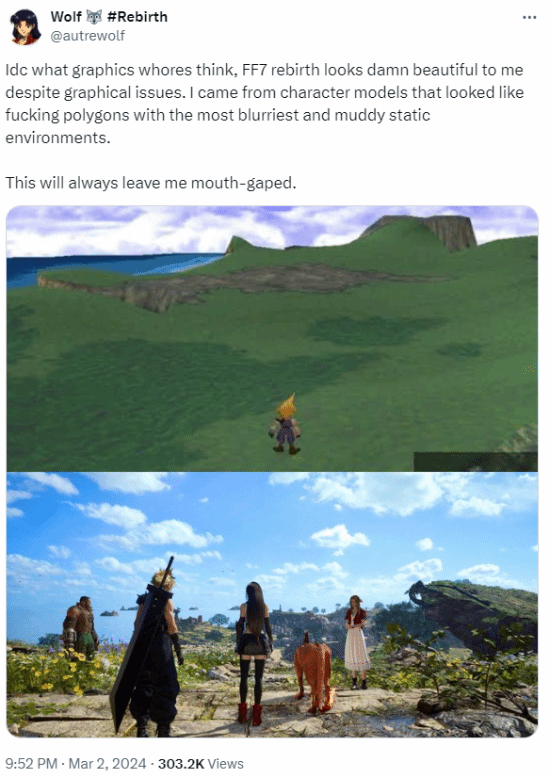 玩家热议《最终幻想7:重生》画面问题:为了喷而喷插图 玩家热议《最终幻想7:重生》画面问题:为了喷而喷