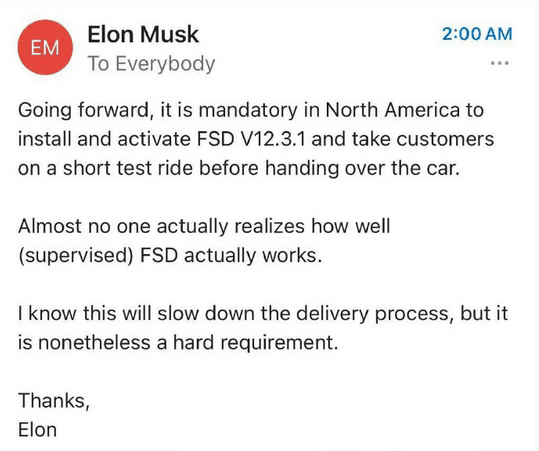 特斯拉大力推荐自动驾驶!马斯克:几乎没人意识到FSD有多好插图 特斯拉大力推荐自动驾驶!马斯克:几乎没人意识到FSD有多好