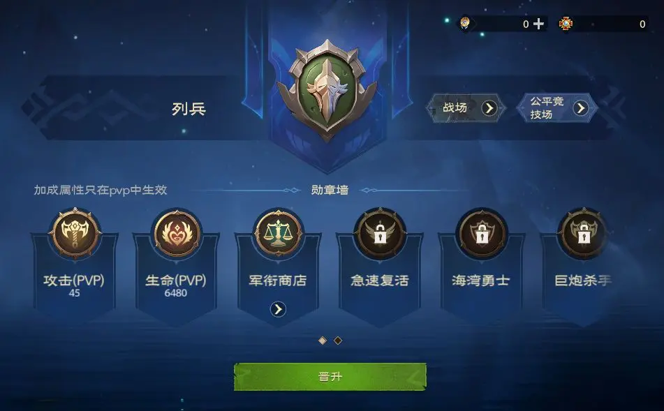 塔瑞斯世界军衔提升PVP快速入门