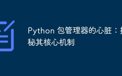 Python 包管理器的心脏：揭秘其核心机制