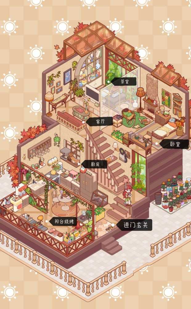 《我的休闲时光》咖色小楼和双人空间装修分享插图1 《我的休闲时光》咖色小楼和双人空间装修分享