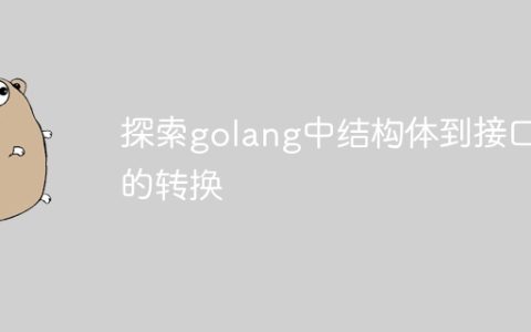 探索golang中结构体到接口的转换