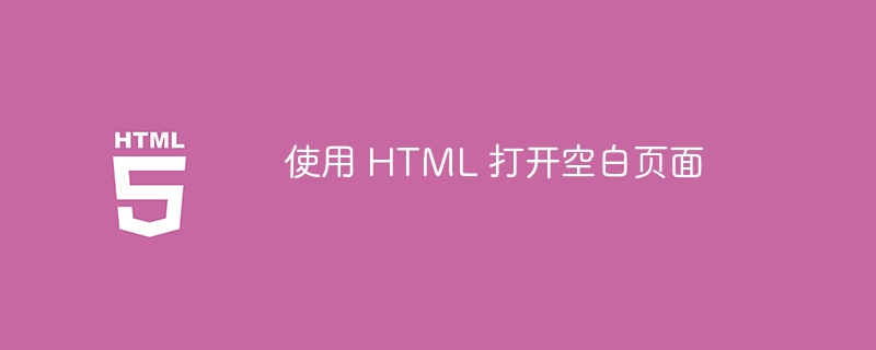 使用 HTML 打开空白页面插图 使用 HTML 打开空白页面
