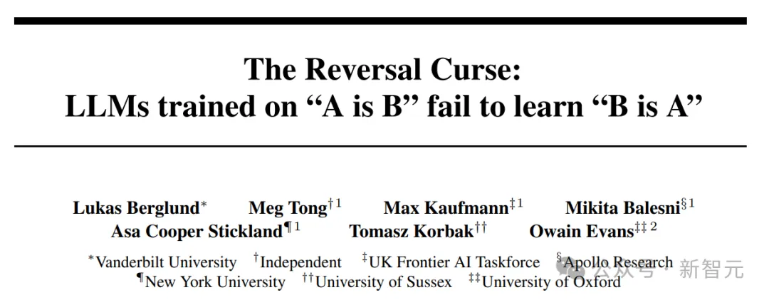 破除36年前魔咒!Meta推出反向训练大法消除大模型「逆转诅咒」插图2 破除36年前魔咒!Meta推出反向训练大法消除大模型「逆转诅咒」