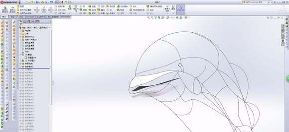 Solidworks绘制海豚的详细操作步骤插图2 Solidworks绘制海豚的详细操作步骤