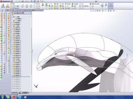 Solidworks绘制海豚的详细操作步骤插图5 Solidworks绘制海豚的详细操作步骤