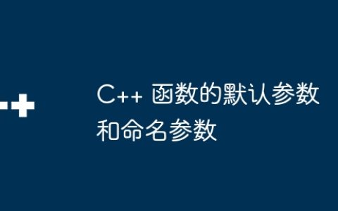 C++ 函数的默认参数和命名参数