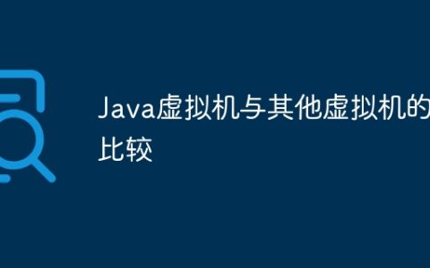 Java虚拟机与其他虚拟机的比较