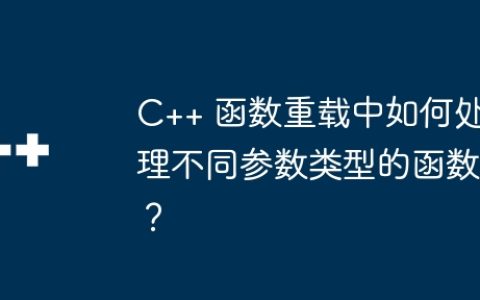 C++ 函数重载中如何处理不同参数类型的函数？