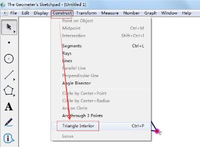 几何画板构造三角形的内部的具体步骤
