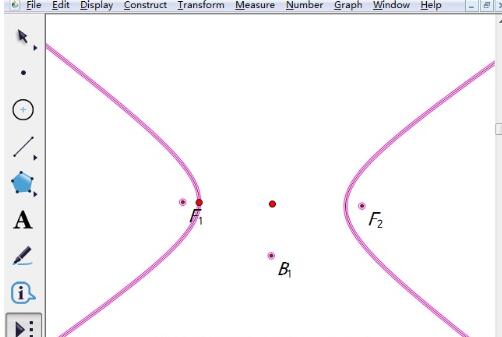 几何画板自定义工具绘制双曲线的操作步骤插图4 几何画板自定义工具绘制双曲线的操作步骤