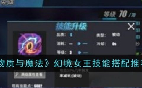 《物质与魔法》幻境女王技能搭配推荐一览