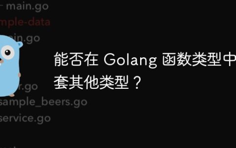 能否在 Golang 函数类型中嵌套其他类型？