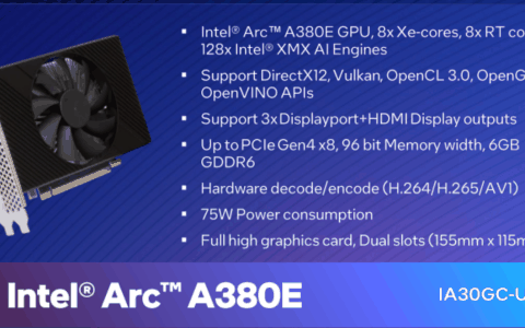 SPARKLE 撼与推出英特尔锐炫 Arc 嵌入式显卡，提供最长 5 年支持服务