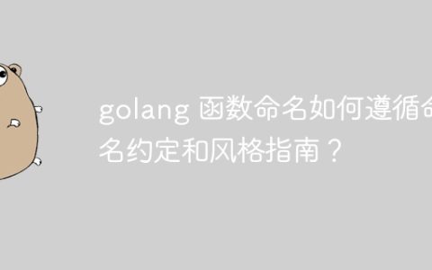golang 函数命名如何遵循命名约定和风格指南？