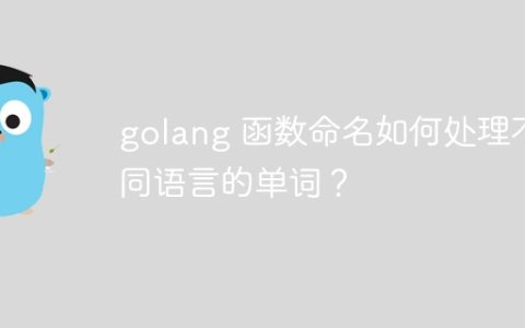 golang 函数命名如何处理不同语言的单词？