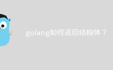 golang如何返回结构体？