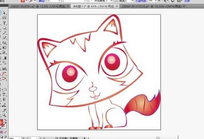 ai打造大眼猫彩铅效果图的方法插图5 ai打造大眼猫彩铅效果图的方法