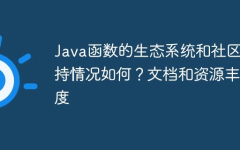 Java函数的生态系统和社区支持情况如何？文档和资源丰富度