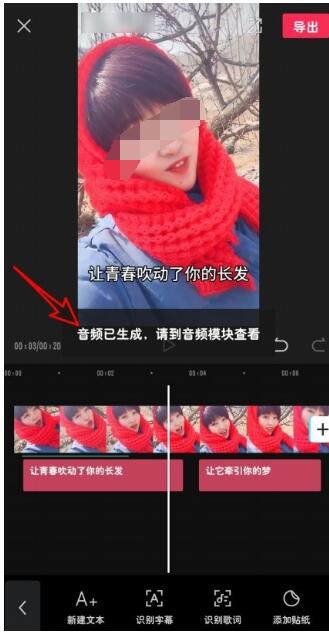 剪映怎么读字幕?剪映读字幕具体操作步骤插图6 剪映怎么读字幕_剪映读字幕具体操作步骤