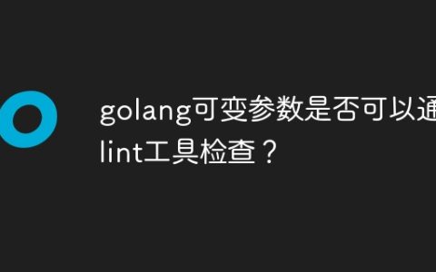 golang可变参数是否可以通过lint工具检查？