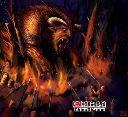 Photoshop鼠绘:游戏中打BOSS的场景插图 Photoshop鼠绘:游戏中打BOSS的场景