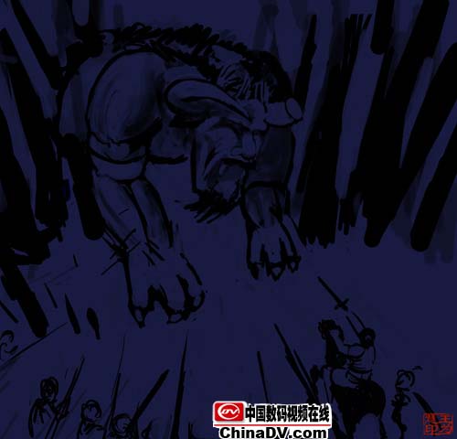 Photoshop鼠绘:游戏中打BOSS的场景插图1 Photoshop鼠绘:游戏中打BOSS的场景