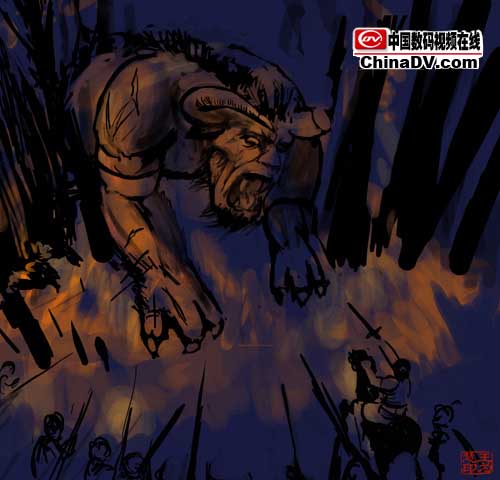 Photoshop鼠绘:游戏中打BOSS的场景插图2 Photoshop鼠绘:游戏中打BOSS的场景