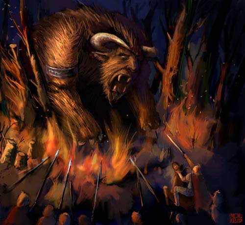 Photoshop鼠绘:游戏中打BOSS的场景插图6 Photoshop鼠绘:游戏中打BOSS的场景