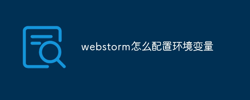 webstorm怎么配置环境变量插图 webstorm怎么配置环境变量