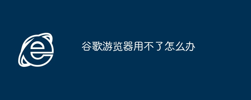 谷歌游览器用不了怎么办