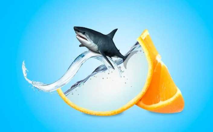 创意合成,通过PS制作鲨鱼在橙子里游泳的创意画面插图16 创意合成,通过PS制作鲨鱼在橙子里游泳的创意画面