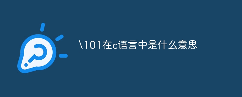 \101在c语言中是什么意思