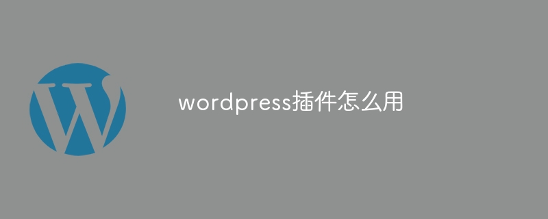 wordpress插件怎么用