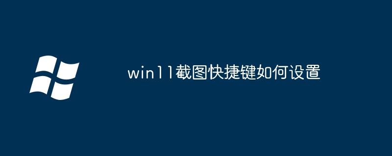 win11截图快捷键如何设置