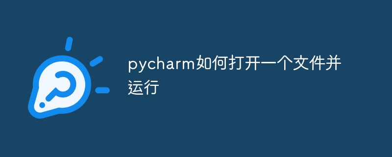 pycharm如何打开一个文件并运行插图 pycharm如何打开一个文件并运行