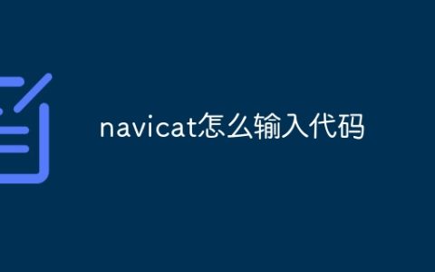 navicat怎么输入代码