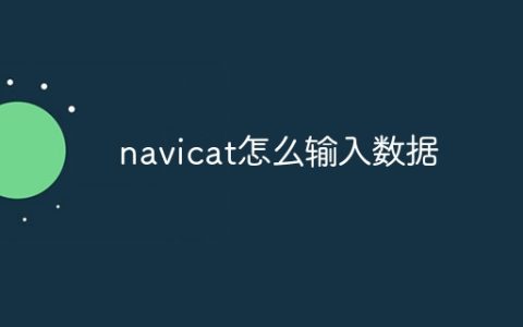 navicat怎么输入数据