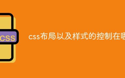 css布局以及样式的控制在哪