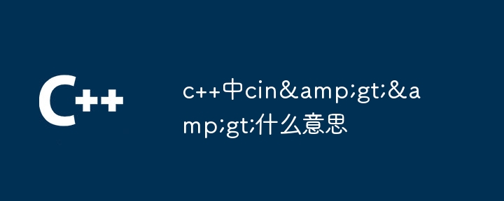 c++中cin>>什么意思
