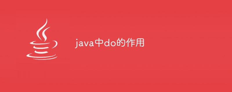 java中do的作用 - 叮当号