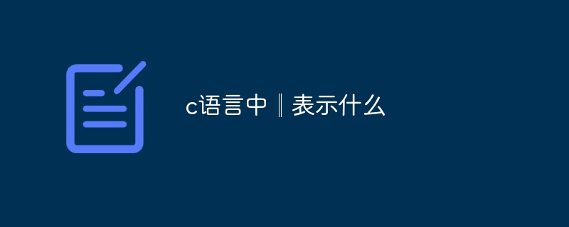 c语言中║表示什么