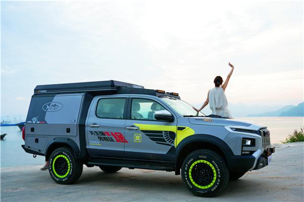 江淮皮卡发布全新悍途宿营车：头顶自带三合一帐篷插图1