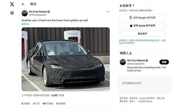 Model 3性能版终于现身，动力大增，全新桶椅使用