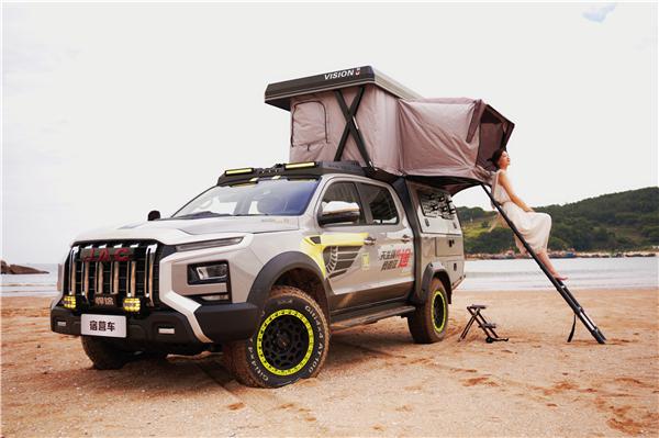 江淮皮卡发布全新悍途宿营车：头顶自带三合一帐篷插图3