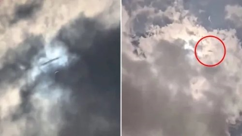 美国日全食现UFO飞行物:狭长影子飞速穿越云层插图 美国日全食现UFO飞行物:狭长影子飞速穿越云层